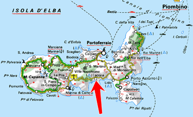 Mappa Isola d'Elba